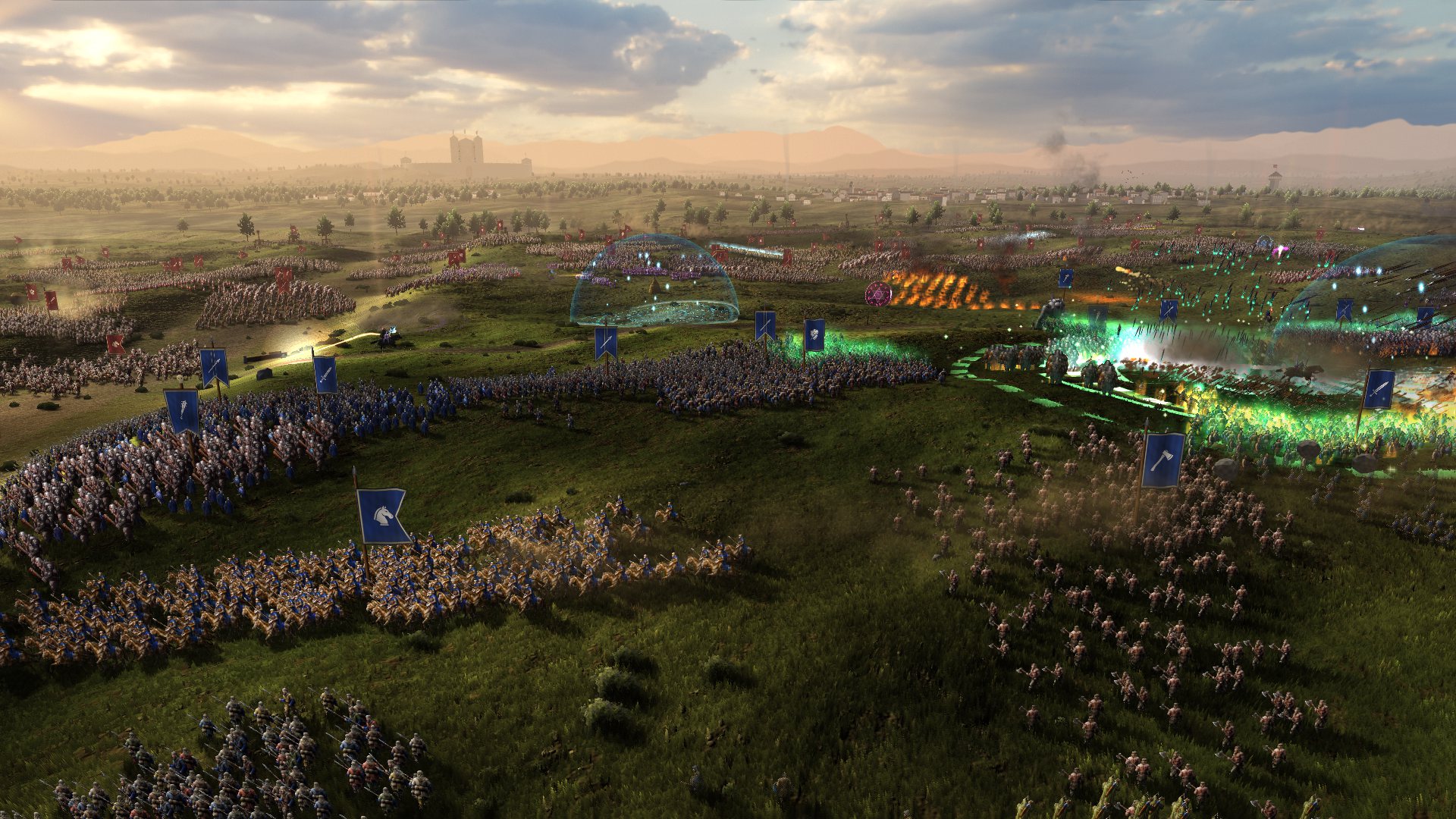 A battlefield that runs to the horizon